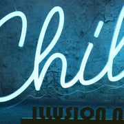 Brain Chillzz Blue Neon Sign