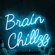 Brain Chillzz Blue Neon Sign