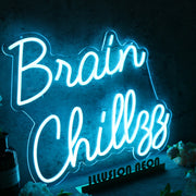 Brain Chillzz Blue Neon Sign