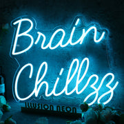 Brain Chillzz Blue Neon Sign