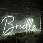 Brielle White Neon Sign