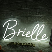 Brielle White Neon Sign