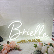 Brielle White Neon Sign