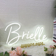 Brielle White Neon Sign