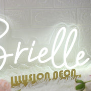 Brielle White Neon Sign