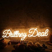 Brittney Deal Yellow Neon Sign