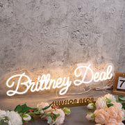 Brittney Deal Yellow Neon Sign