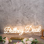 Brittney Deal Yellow Neon Sign