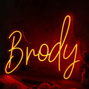 Brody Orange Neon Sign