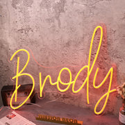 Brody Orange Neon Sign