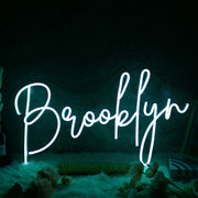 Brooklyn White Neon Sign