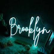 Brooklyn White Neon Sign