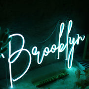 Brooklyn White Neon Sign