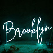 Brooklyn White Neon Sign