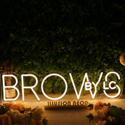 Brows By LC Yellow Neon Sign