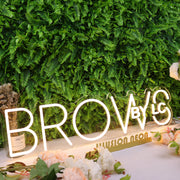 Brows By LC Yellow Neon Sign