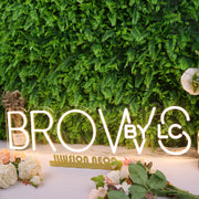 Brows By LC Yellow Neon Sign