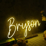 Bryson Yellow Neon Sign