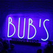 Bub's Blue Neon Sign