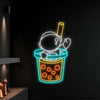 Bubble Tea Led Neon Sign Spaceman Led Sign Bubble Tea Coffee Wall Decors