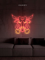 Bull Football Neon Sign