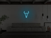 Bull Skull Neon Sign