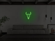 Bull Skull Neon Sign