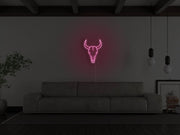 Bull Skull Neon Sign