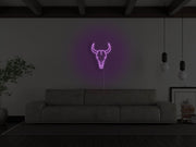 Bull Skull Neon Sign