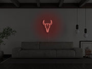 Bull Skull Neon Sign