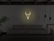 Bull Skull Neon Sign