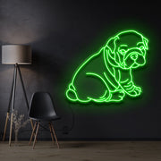 Bulldog Puppy Neon Sign