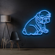 Bulldog Puppy Neon Sign