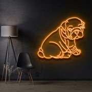 Bulldog Puppy Neon Sign