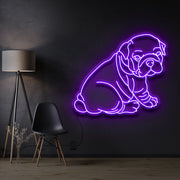 Bulldog Puppy Neon Sign