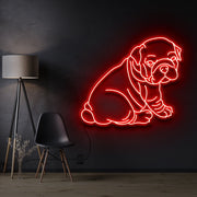 Bulldog Puppy Neon Sign