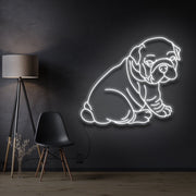 Bulldog Puppy Neon Sign