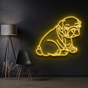 Bulldog Puppy Neon Sign