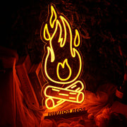 Burning Fire Red Neon Sign