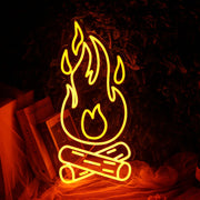 Burning Fire Red Neon Sign