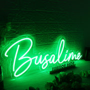 Busalime Green Neon Sign