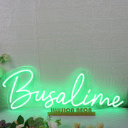 Busalime Green Neon Sign