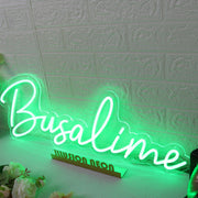 Busalime Green Neon Sign