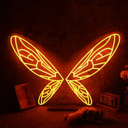 Butterfly Wings Orange Custom Neon Sign