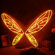 Butterfly Wings Orange Custom Neon Sign