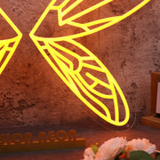 Butterfly Wings Orange Custom Neon Sign