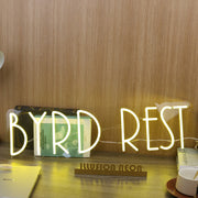 Byrd Rest Yellow Neon Sign