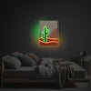 Cactus On The Desert Sence LED Neon Acrylic Artwork