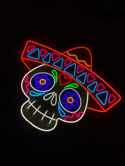 Calavera Neon Sign