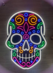 Calavera Skull Neon Sign